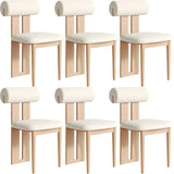 Contemporary Wood Upholstered Dining Chair - Nut Brown Image - 8