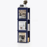 Contemporary Wooden Vertical 3-Tier Cube Kids Bookshelf Image - 12