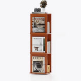 Contemporary Wooden Vertical 3-Tier Cube Kids Bookshelf Image - 15