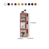 Contemporary Wooden Vertical 3-Tier Cube Kids Bookshelf #size