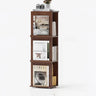 Contemporary Wooden Vertical 3-Tier Cube Kids Bookshelf Image - 3