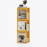 Contemporary Wooden Vertical 3-Tier Cube Kids Bookshelf Image - 5