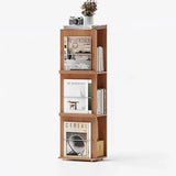 Contemporary Wooden Vertical 3-Tier Cube Kids Bookshelf Image - 7