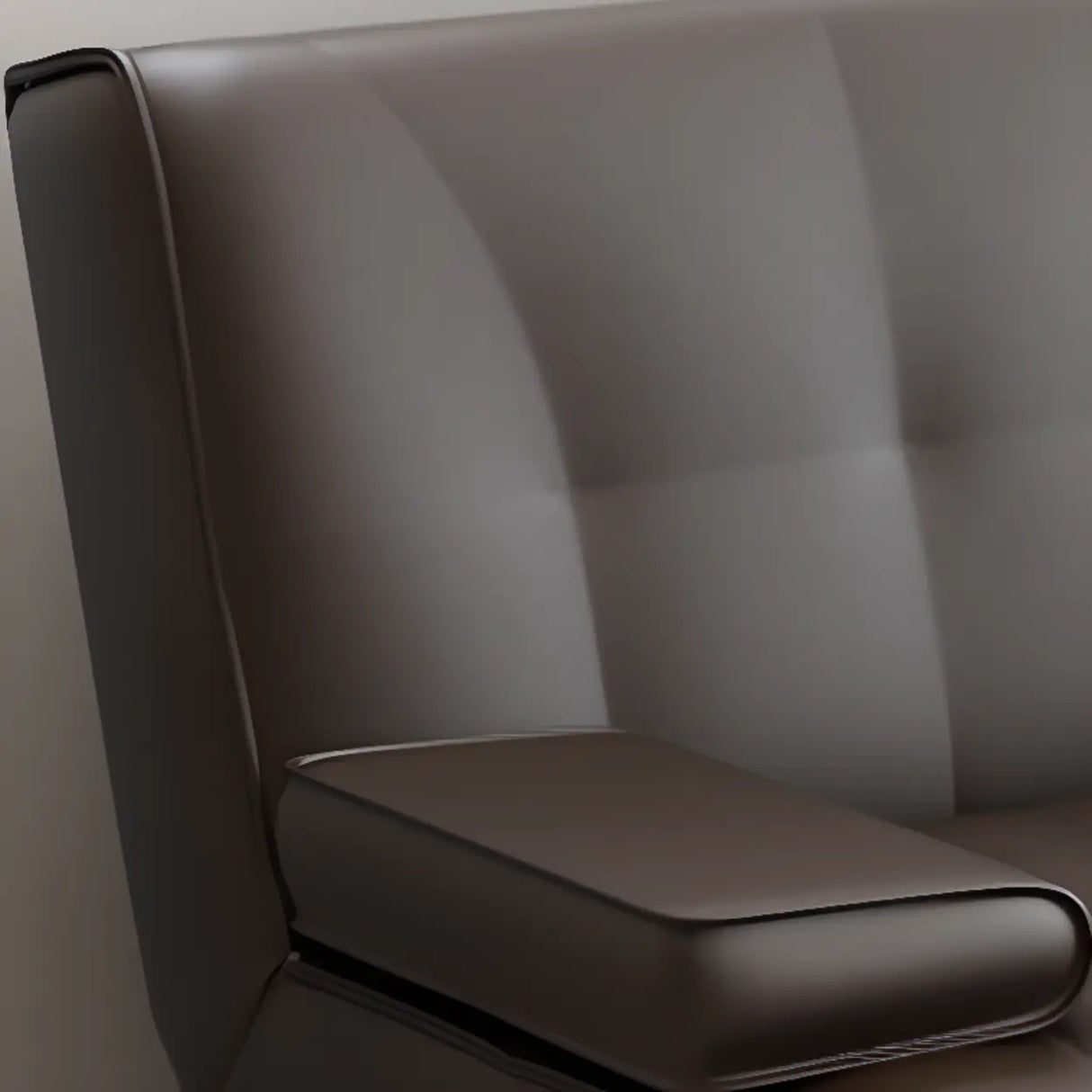 Convertible Black Polyurethane Biscuit Back Sleeper Image - 6