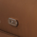 Convertible Brown Nappa Leather Reclining Sleeper Image - 8