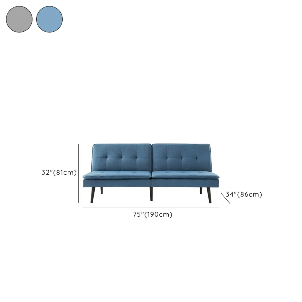 Convertible Folding Polyester Fiber Tufted Back Sleeper 