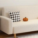 Convertible White Mohair Square Arm Tight Back Sleeper Image - 6