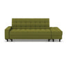 Convertible White Queen Storage Leather Futon Sofa Bed Image - 5