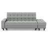 Convertible White Queen Storage Leather Futon Sofa Bed Image - 7