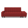 Convertible White Queen Storage Leather Futon Sofa Bed Image - 8