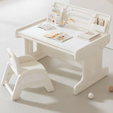 Convertible White Toddler Play Desk Chair 2 Piece Set Image - 2