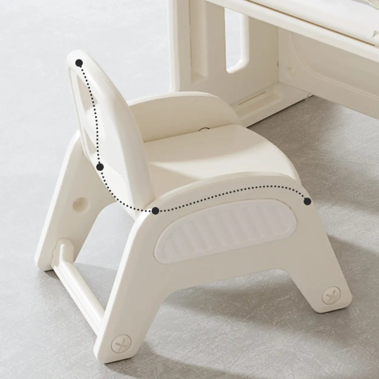 Convertible White Toddler Play Desk Chair 2 Piece Set Image - 5