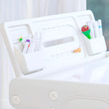 Convertible White Toddler Play Desk Chair 2 Piece Set Image - 7