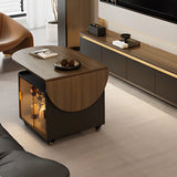 Convertible Wood Lift Top Cabinet Coffee Table Table Image - 3