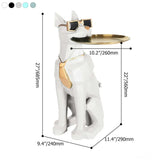 Cool Dog-Shaped Side Table with Tray and Tissue Box #size