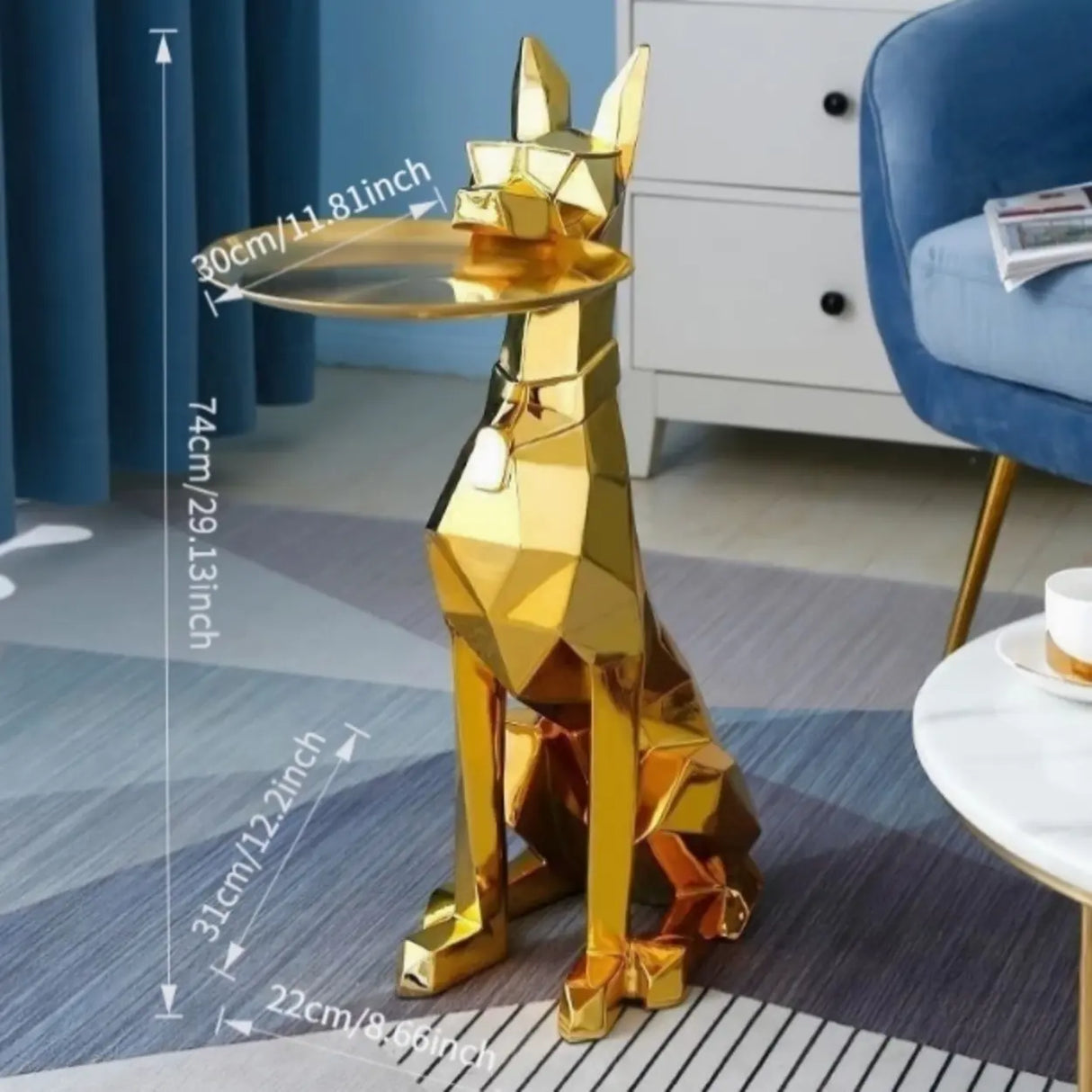 Cool Dog-Shaped Side Table with Tray and Tissue Box Image - 15
