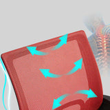 Cool Lumbar Red Modern Mesh Ergonomic Office Chair Image - 6