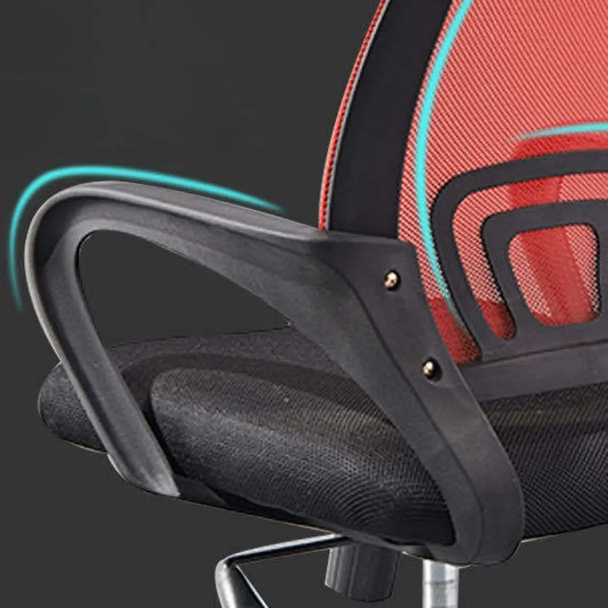Cool Lumbar Red Modern Mesh Ergonomic Office Chair Image - 9