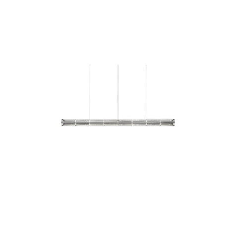 Cool Sliver Cylinder Glass Island Pendant Light Image - 2