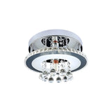 Corridor Chrome Round Crystal Orb LED Flush Mount Light Image - 7