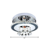 Corridor Chrome Round Crystal Orb LED Flush Mount Light Image - 9
