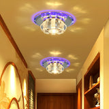 Corridor Crystal Flower LED Flush Mount Ceiling Light Image - 2