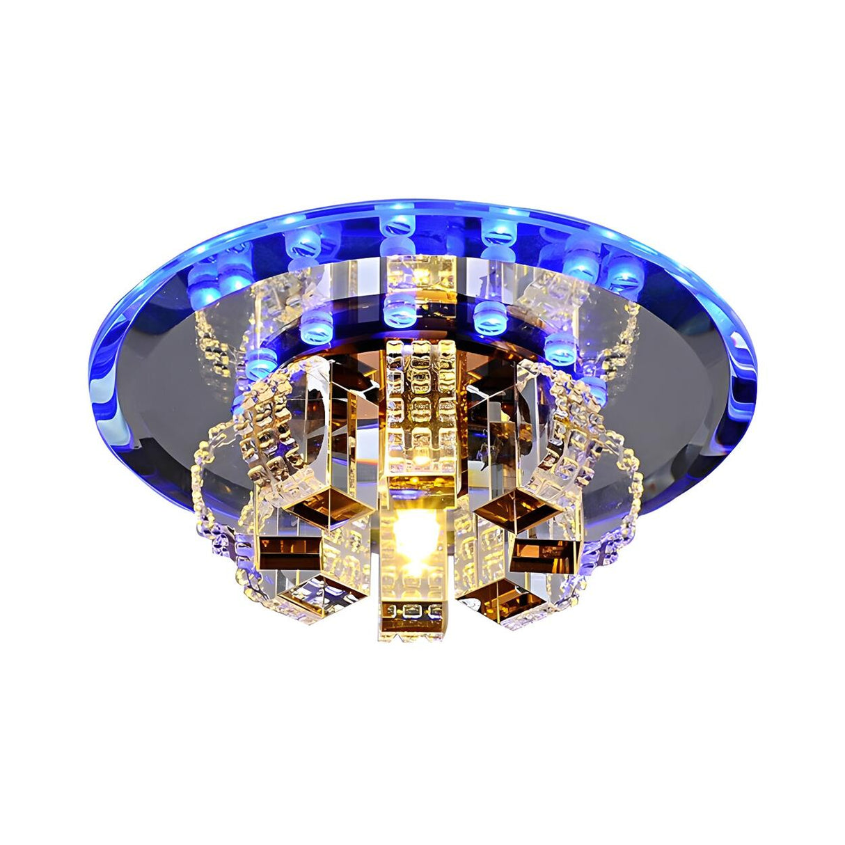 Corridor Crystal Flower LED Flush Mount Ceiling Light Image - 5