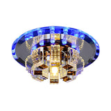 Corridor Crystal Flower LED Flush Mount Ceiling Light Image - 5