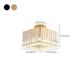 Corridor Cube Crystal Semi-Flush Mount Ceiling Light Image - 19