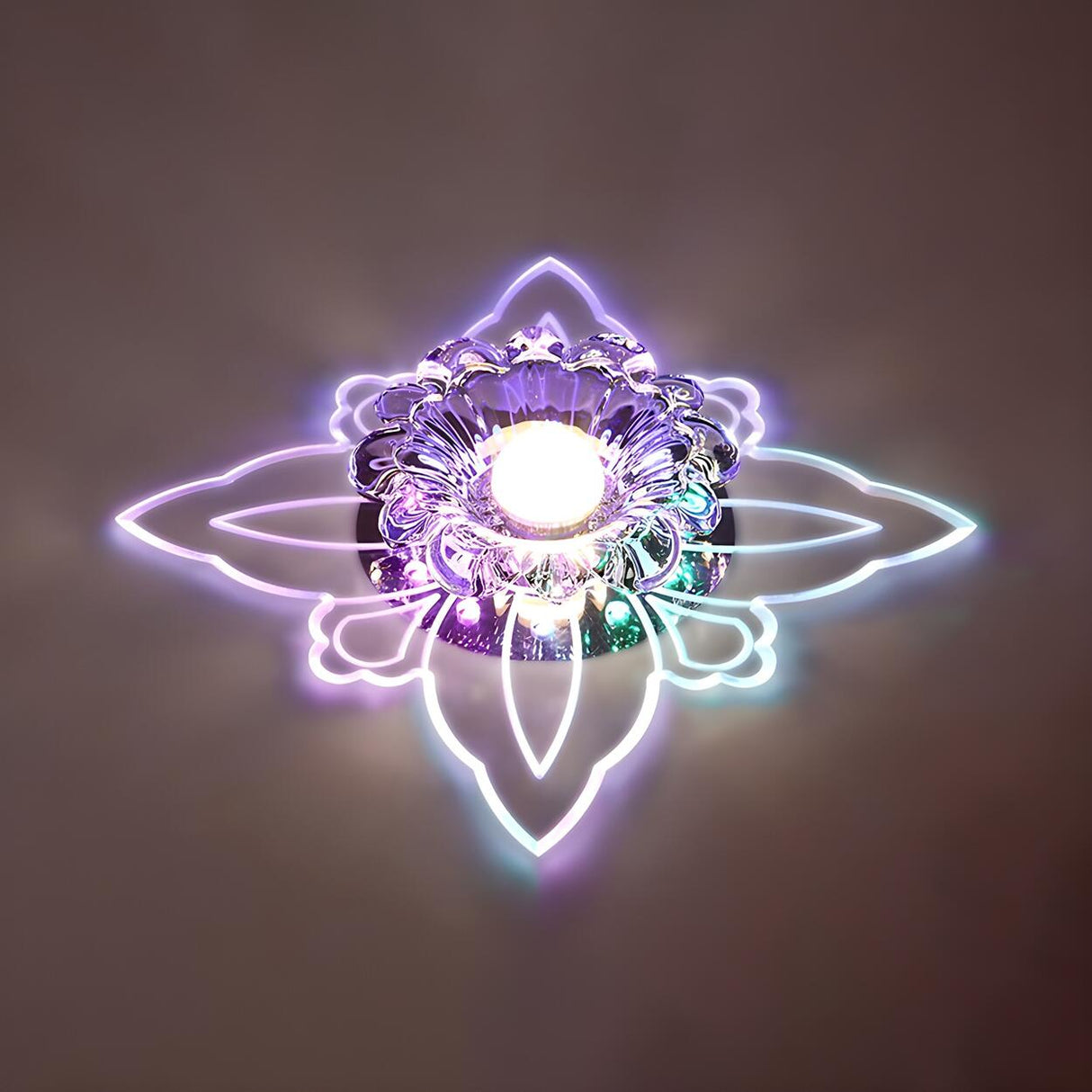 Corridor Flower Crystal LED Flush Mount Ceiling Light Image - 3