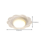 Corridor Mini White Round Wave Flush Mount Ceiling Lamp Image - 18