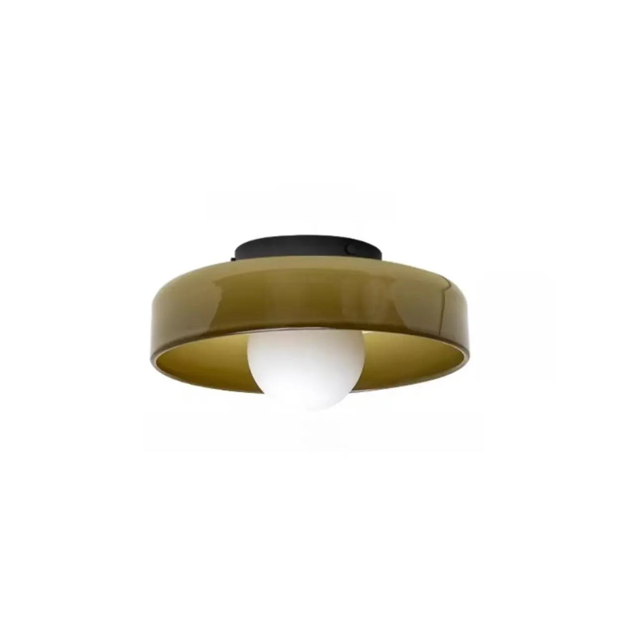 Corridor Simple Mini Green Barn Semi-Flush Mount Light Image - 5