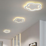Corridor White Irregular Flush Mount LED Ceiling Light Image - 17
