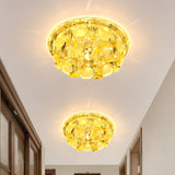 Corridor Yellow Fish Crystal LED Flush Mount Light Image - 2