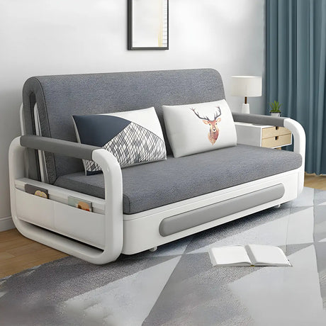 Cotton Blend Cushion Back Tight Seat Sleeper Sofa Image - 1