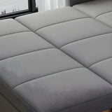 Cotton Blend Square Arm Pillow Back Sleeper Sofa Image - 8