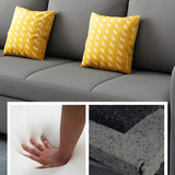 Cotton Blend Square Arm Pillow Back Sleeper Sofa Image - 9