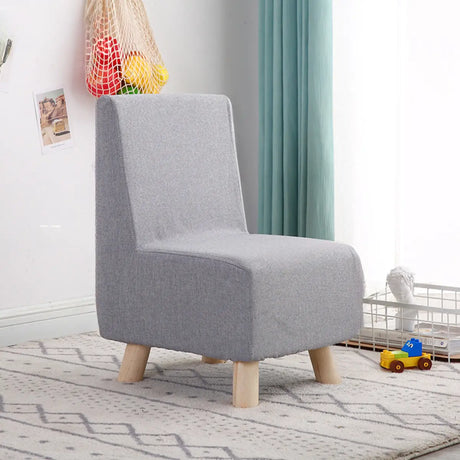 Cotton Linen Fixed Back Side Chair with Slipcover Image - 2