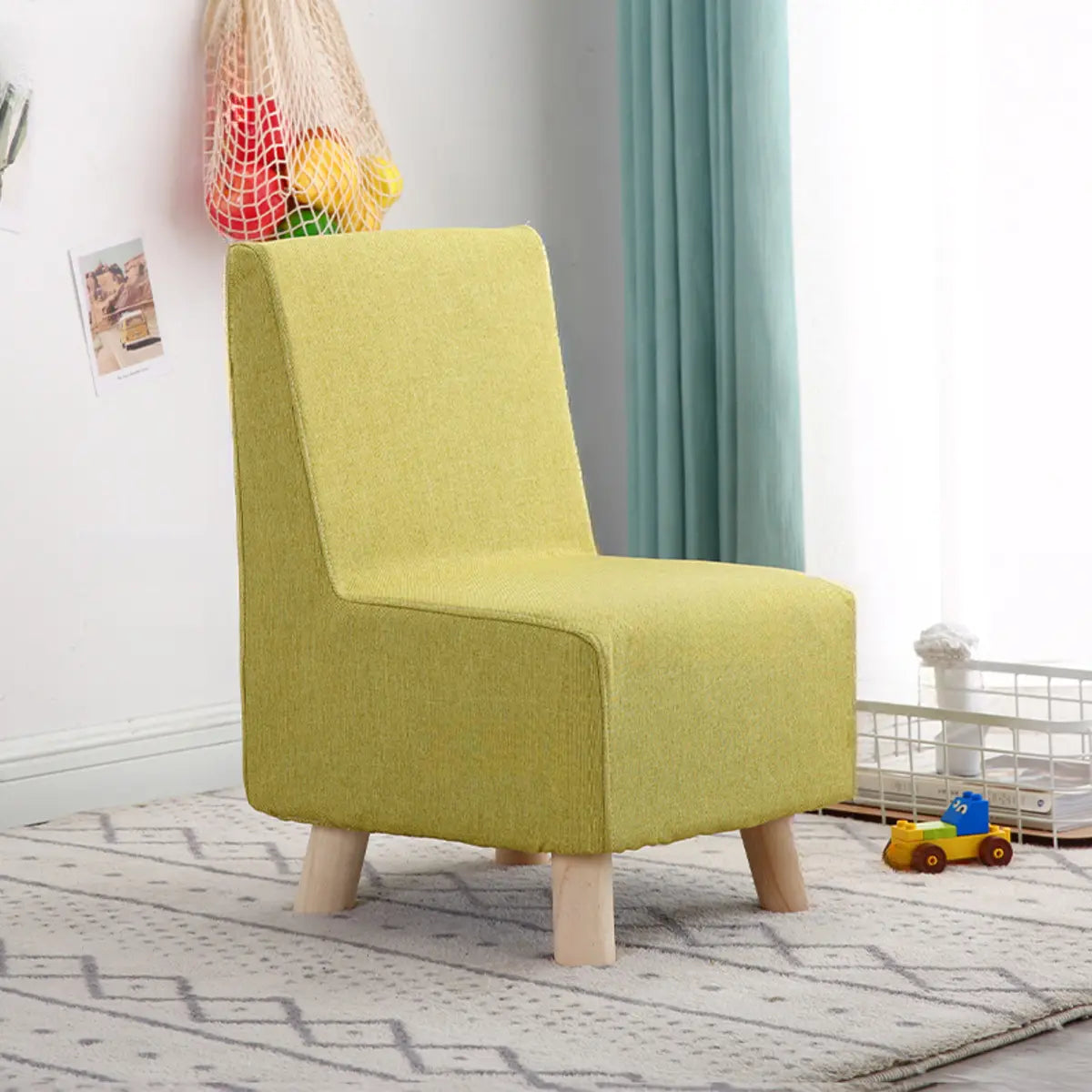 Cotton Linen Fixed Back Side Chair with Slipcover Image - 3