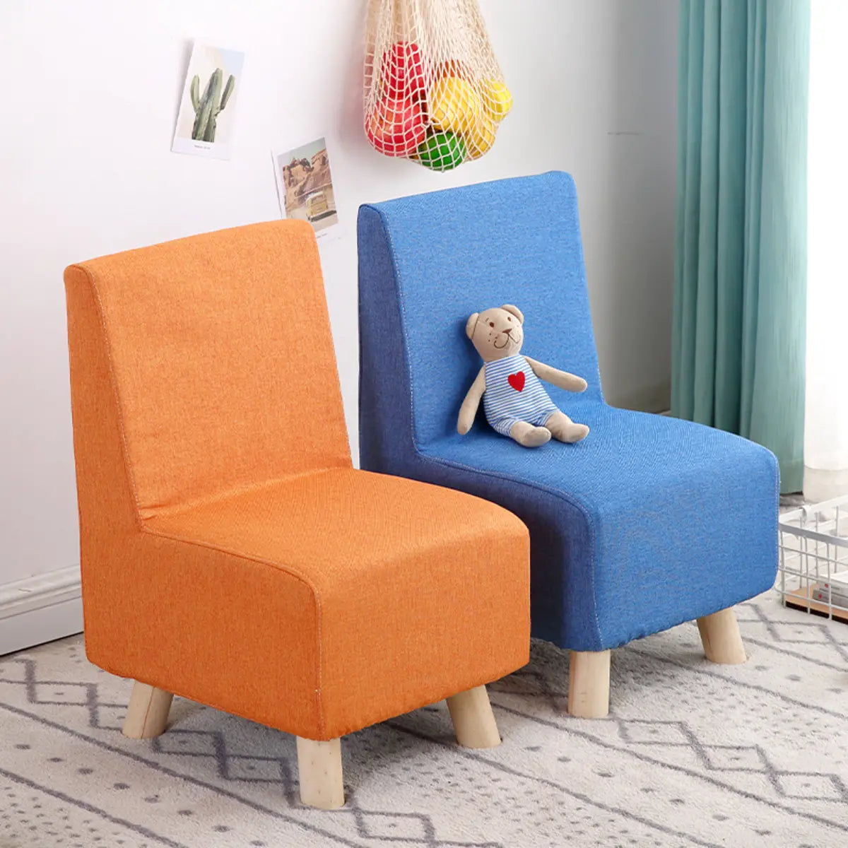 Cotton Linen Fixed Back Side Chair with Slipcover Image - 4