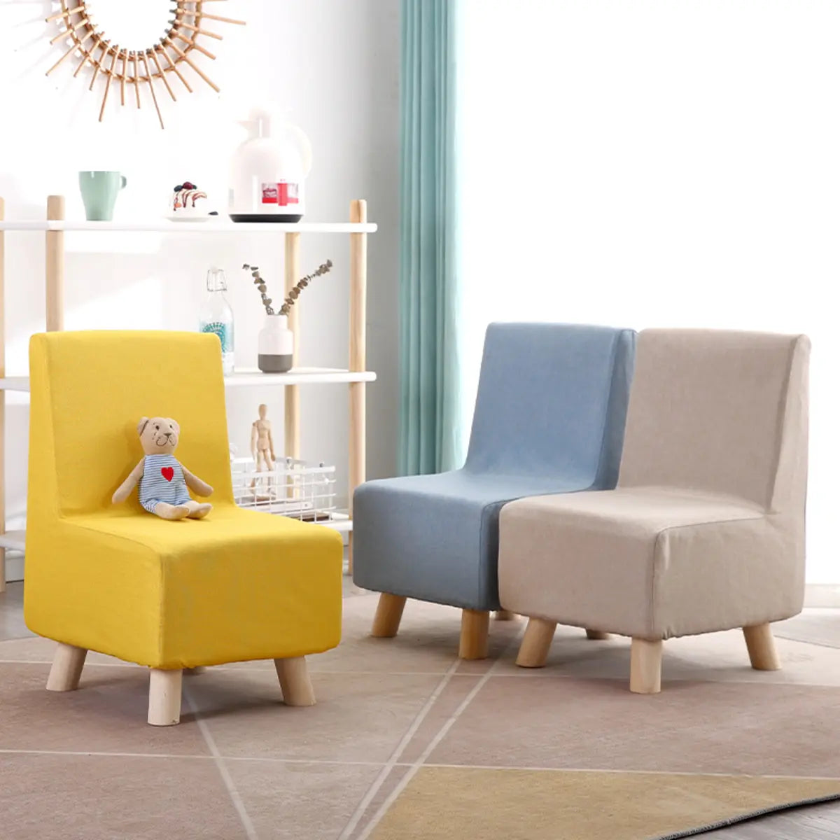 Cotton Linen Fixed Back Side Chair with Slipcover Image - 6