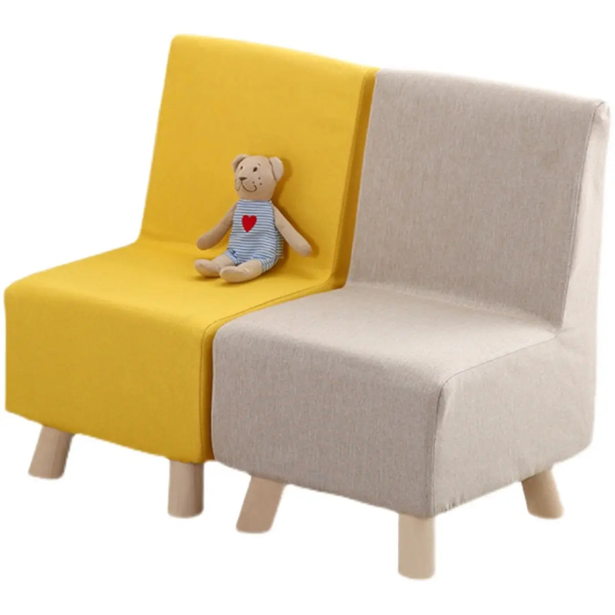 Cotton Linen Fixed Back Side Chair with Slipcover Image - 8