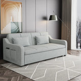 Cotton Linen Foam Fill Sofa Bed with Hidden Storage Image - 10
