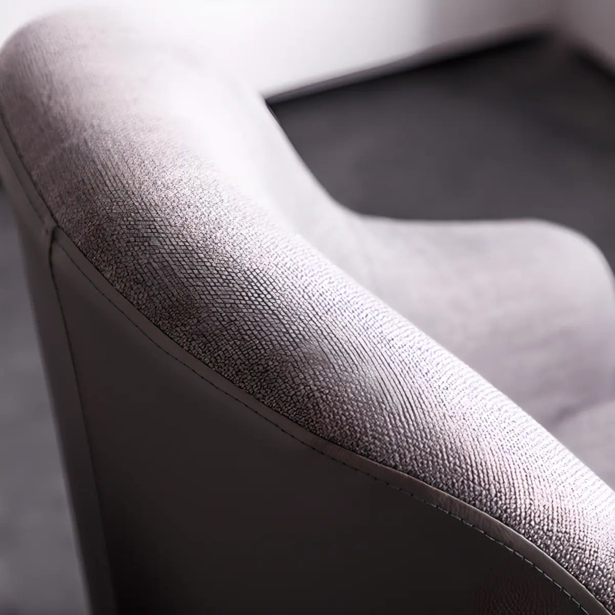 Cotton Linen Tight Back Four Wooden Legs Arm Chair Image - 6