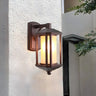 Country Cylinder Frosted Glass External LED Wall Lamp Image - 1