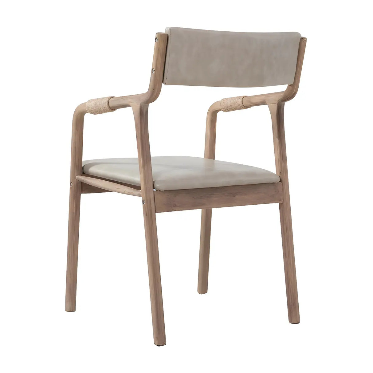 Country Distressed Finish Wooden Dining Arm Chair Image - 25