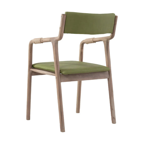 Country Distressed Finish Wooden Dining Arm Chair Image - 12