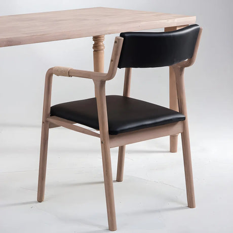 Country Distressed Finish Wooden Dining Arm Chair Image - 13