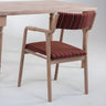 Country Distressed Finish Wooden Dining Arm Chair Image - 2