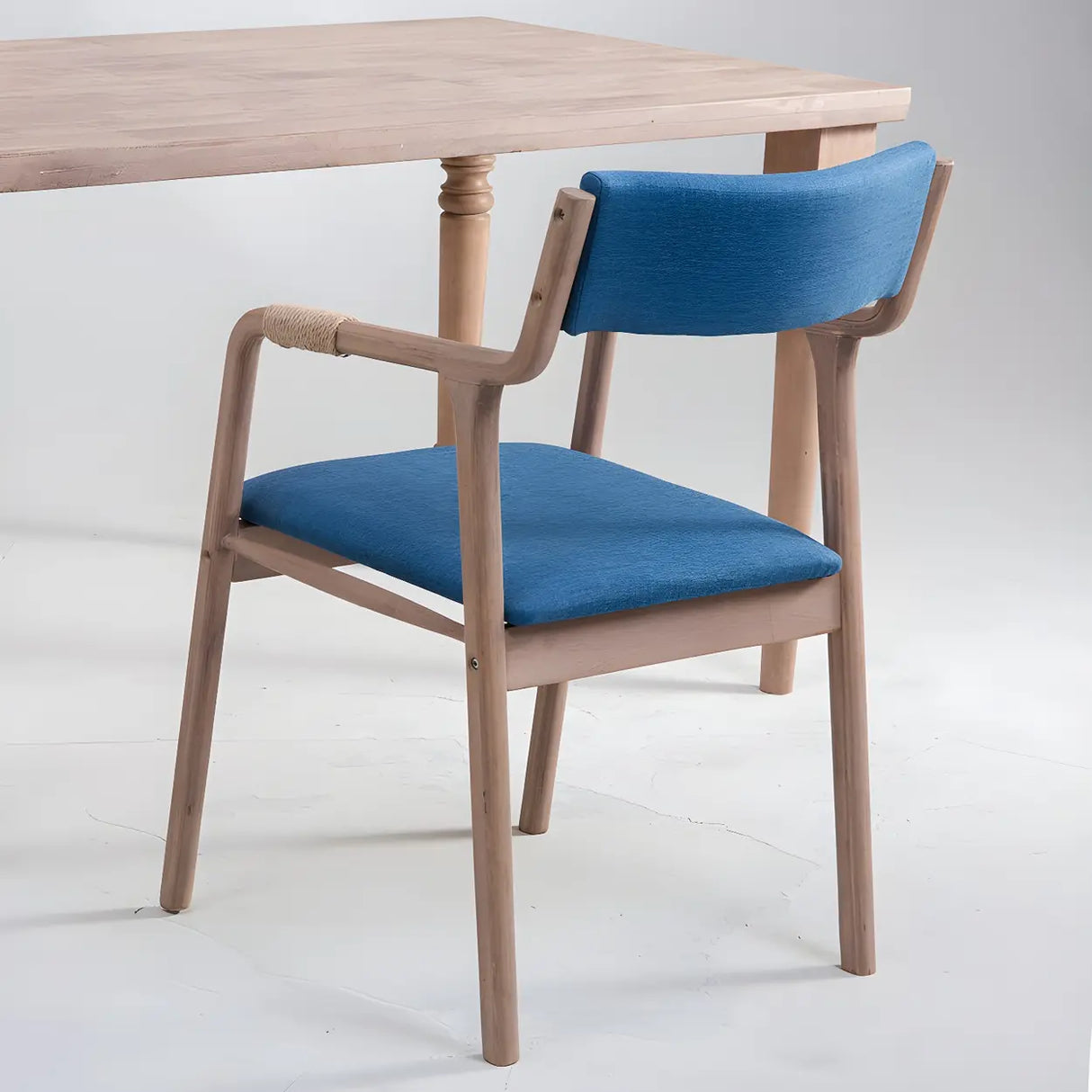 Country Distressed Finish Wooden Dining Arm Chair Image - 19